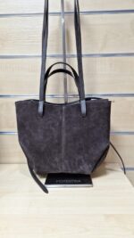 nr 77 - brąz welur worek skóra naturalna